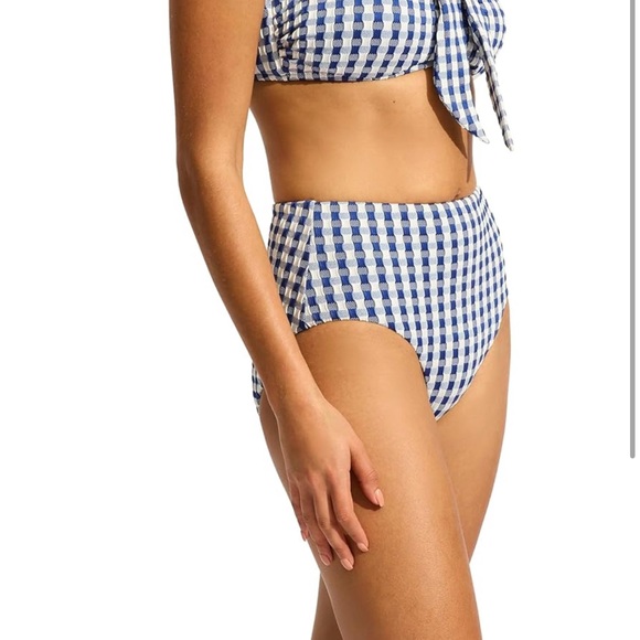 Seafolly High Waisted Full Coverage Low Legline Bikini Bottom  12/606-10 - Picture 2 of 5